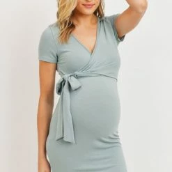 Hello Miz Maternity Friendly Maternity Tessa Side Tie Dress
