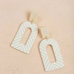 Fame Eunice Leather Arch Earrings Accessories