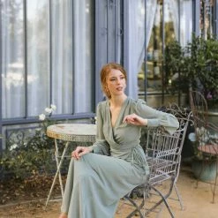 Morning Lavender Best Sellers Chloe Wrap Maxi Dress