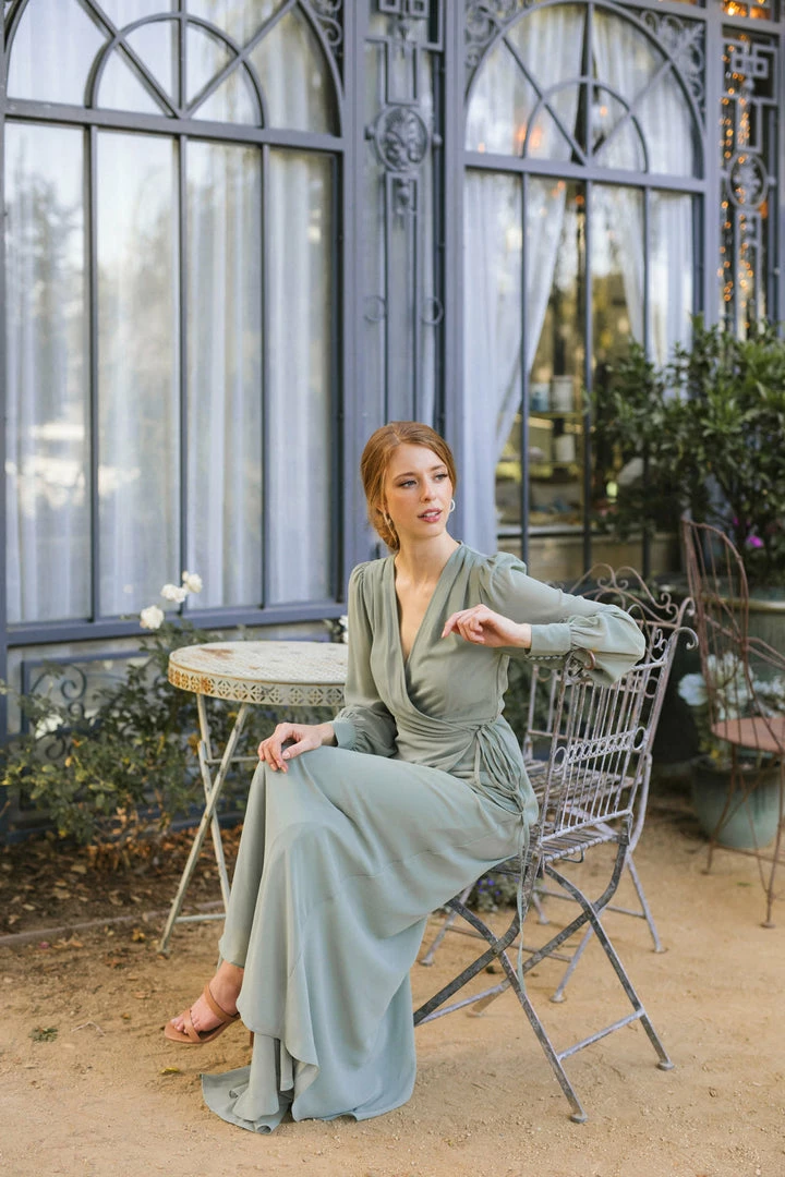 Morning Lavender Best Sellers Chloe Wrap Maxi Dress