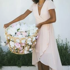 Soieblu Gina Short Sleeve Wrap Dress Bridal