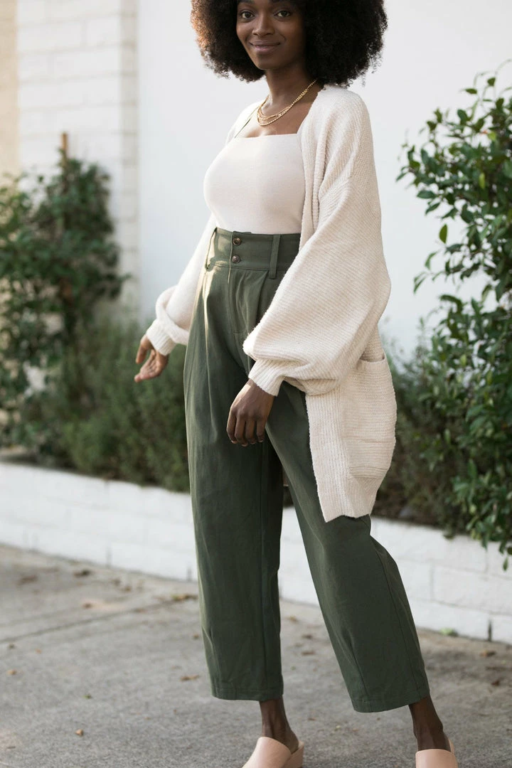 Hyfve Aidan Puff Sleeve Cardigan Work Essentials