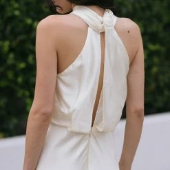 Maniju Bridal Lana Halter Twist Maxi Dress