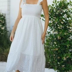 Ee:some Maternity Friendly Bristol Tie Shoulder Eyelet Dress