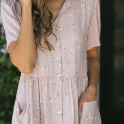 Calista Edna Collared Midi Dress Clothing