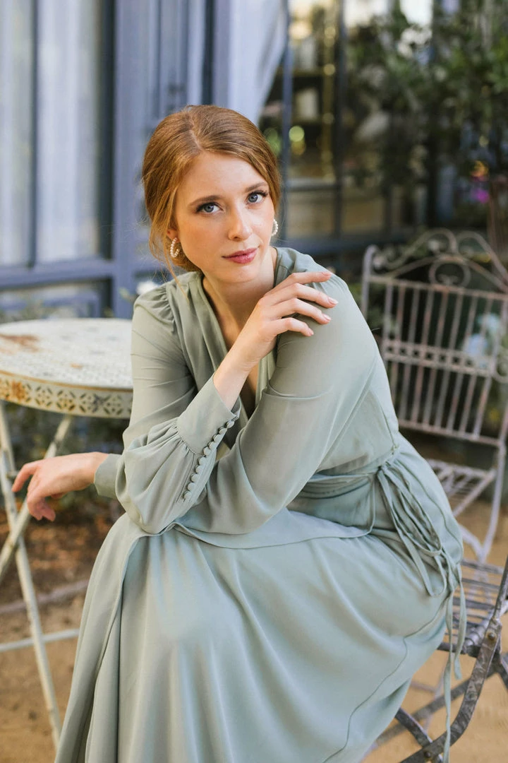 Morning Lavender Best Sellers Chloe Wrap Maxi Dress