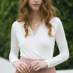 Final Touch Basics Joanna Surplice Long Sleeve Bodysuit