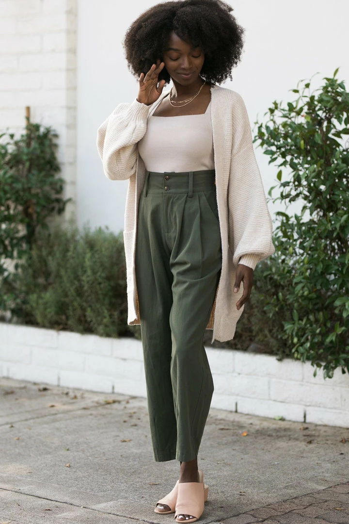 Hyfve Aidan Puff Sleeve Cardigan Work Essentials