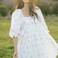 Storia Mimi Floral Puff Sleeve Mini Dress