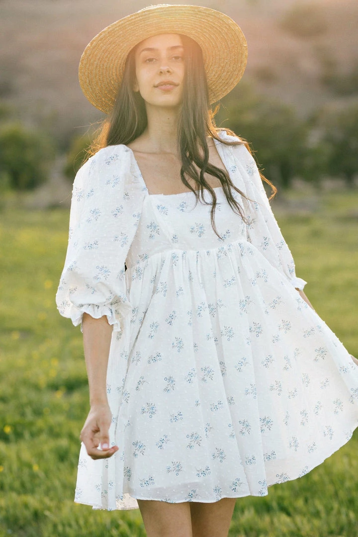 Storia Mimi Floral Puff Sleeve Mini Dress