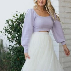 Mimosa Gloria Puff Sleeve Sweater Maternity Friendly