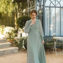 Morning Lavender Best Sellers Chloe Wrap Maxi Dress