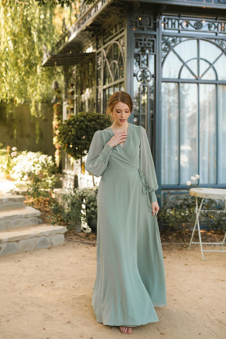 Morning Lavender Best Sellers Chloe Wrap Maxi Dress