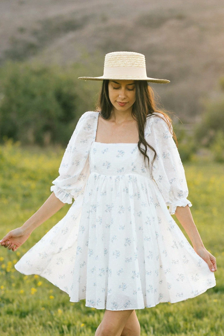 Storia Mimi Floral Puff Sleeve Mini Dress