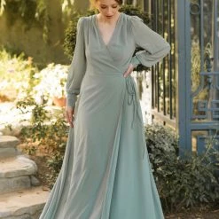 Morning Lavender Best Sellers Chloe Wrap Maxi Dress