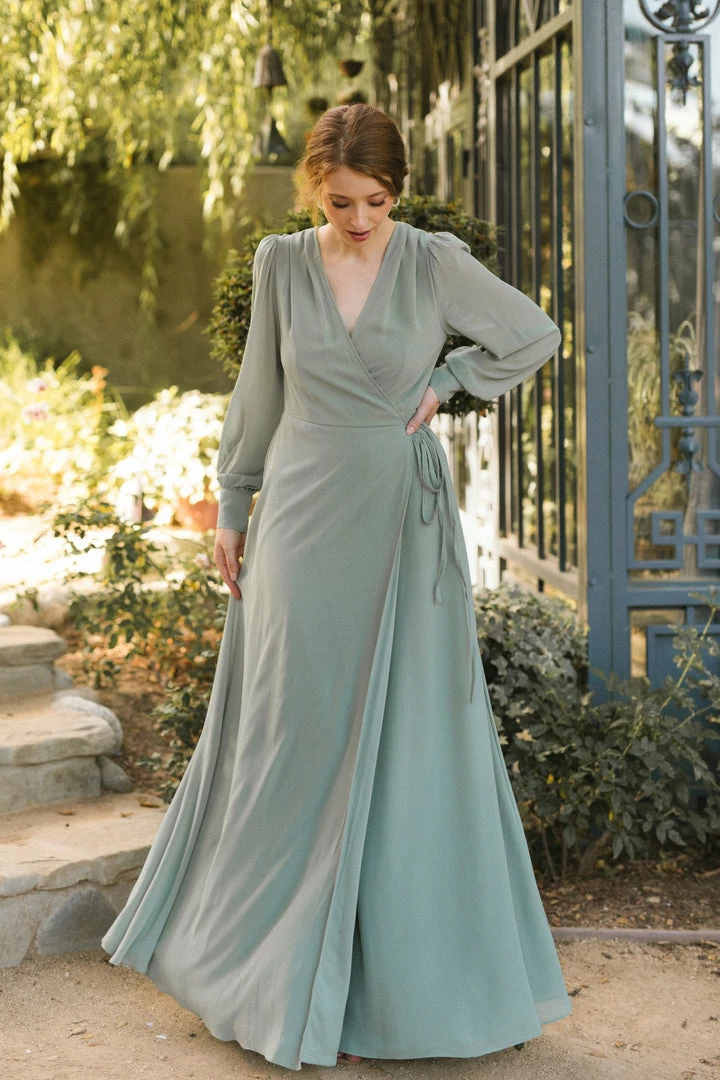 Morning Lavender Best Sellers Chloe Wrap Maxi Dress