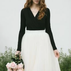 Final Touch Basics Joanna Surplice Long Sleeve Bodysuit