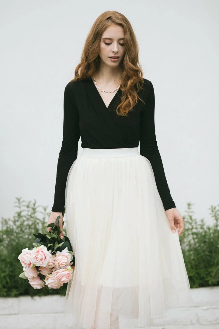 Final Touch Basics Joanna Surplice Long Sleeve Bodysuit