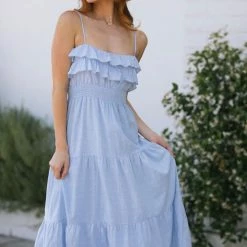 Lush Martha Dotted Midi Dress Clothing