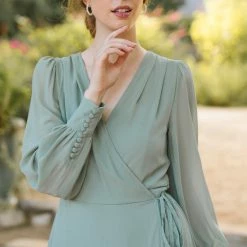 Morning Lavender Best Sellers Chloe Wrap Maxi Dress