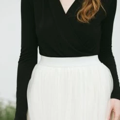 Final Touch Basics Joanna Surplice Long Sleeve Bodysuit