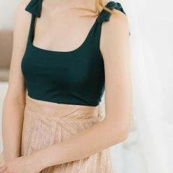 Final Touch Carmen Square Neck Bow Bodysuit Clothing