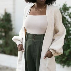 Hyfve Aidan Puff Sleeve Cardigan Work Essentials