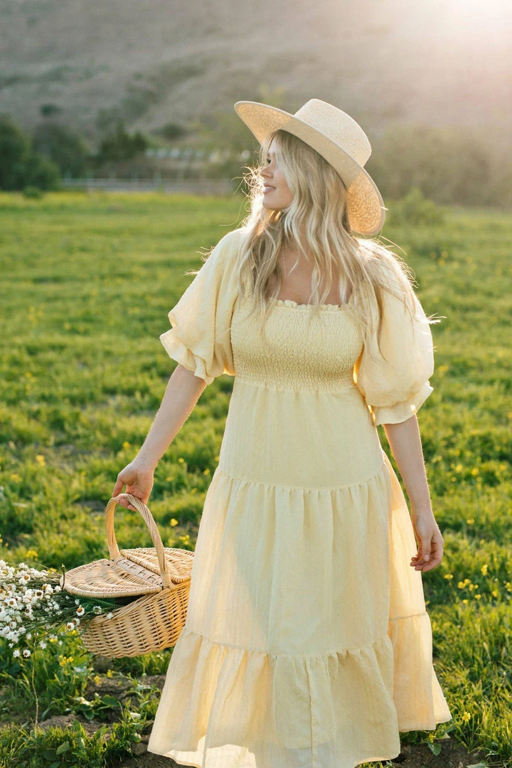 & Merci Best Sellers Paige Puff Sleeve Tiered Midi Dress