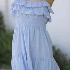 Lush Martha Dotted Midi Dress Clothing