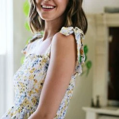 Blu Pepper Jayden Smocked Peplum Top Clothing