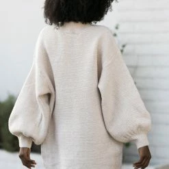 Hyfve Aidan Puff Sleeve Cardigan Work Essentials