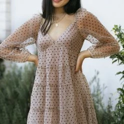 Storia Lynette Dotted Mini Dress Clothing