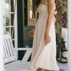 Le Lis Fernanda Smocked Midi Dress