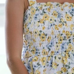 Blu Pepper Jayden Smocked Peplum Top Clothing