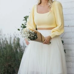 Mimosa Gloria Puff Sleeve Sweater Maternity Friendly