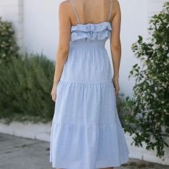 Lush Martha Dotted Midi Dress Clothing