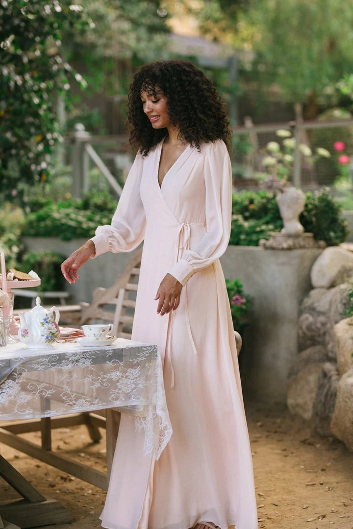 Morning Lavender Best Sellers Chloe Wrap Maxi Dress