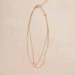 Girly Sheila Dainty Pearl Layered Necklace Accessories