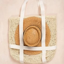 Fame Carolyn Raffia Hat Tote