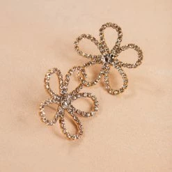 Joia Shelby Crystal Flower Earrings Accessories