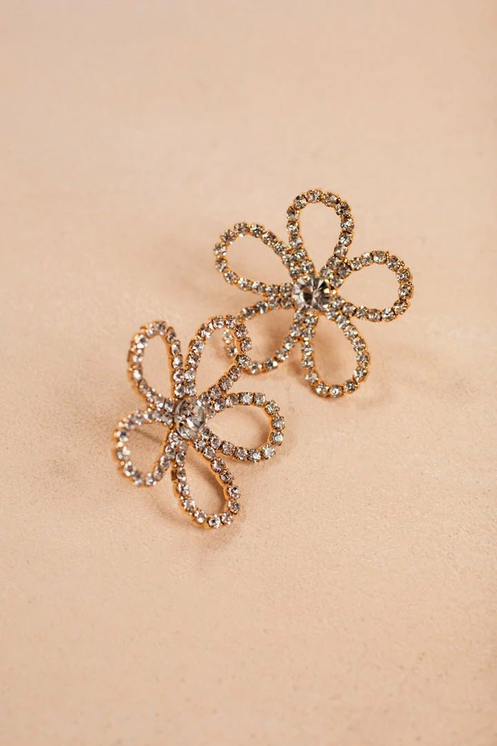 Joia Shelby Crystal Flower Earrings Accessories
