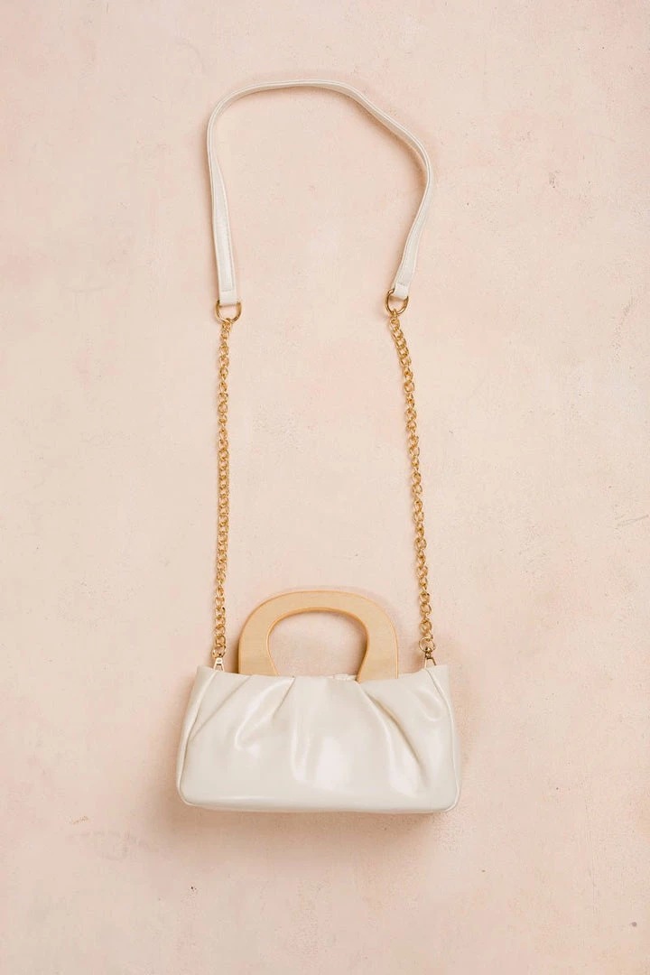 Fame Jules Wooden Handle Cloud Handbag Accessories