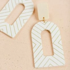 Fame Eunice Leather Arch Earrings Accessories