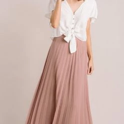 Aakaa Bridal Simone Pleated Maxi Skirt