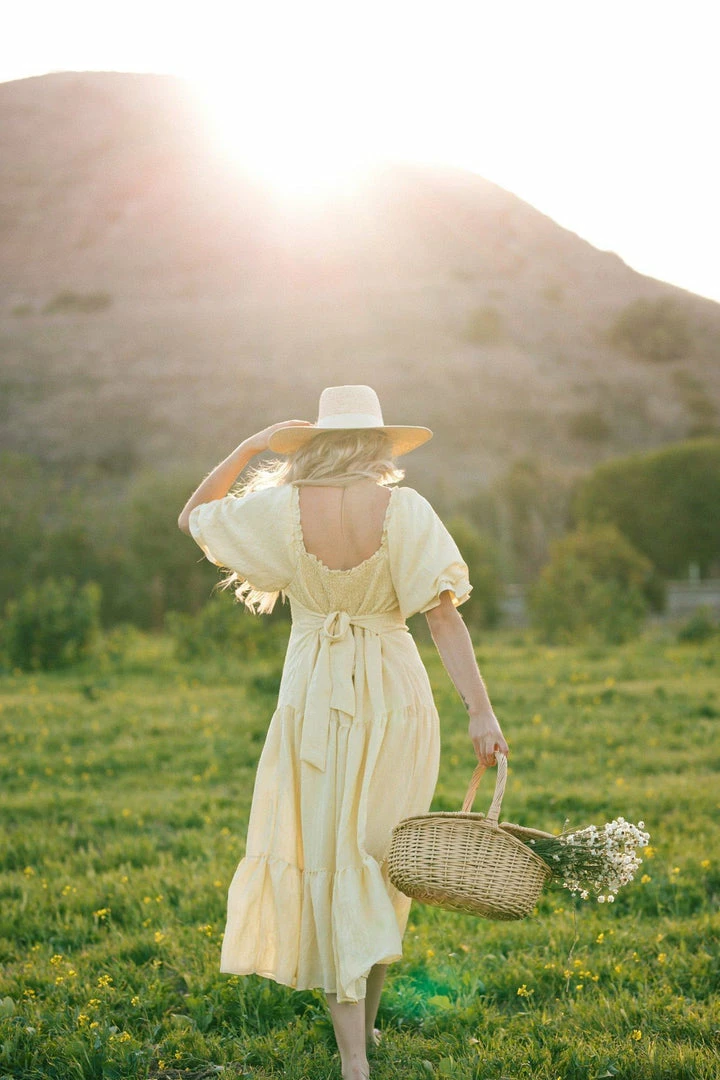 & Merci Best Sellers Paige Puff Sleeve Tiered Midi Dress