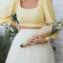 Mimosa Gloria Puff Sleeve Sweater Maternity Friendly