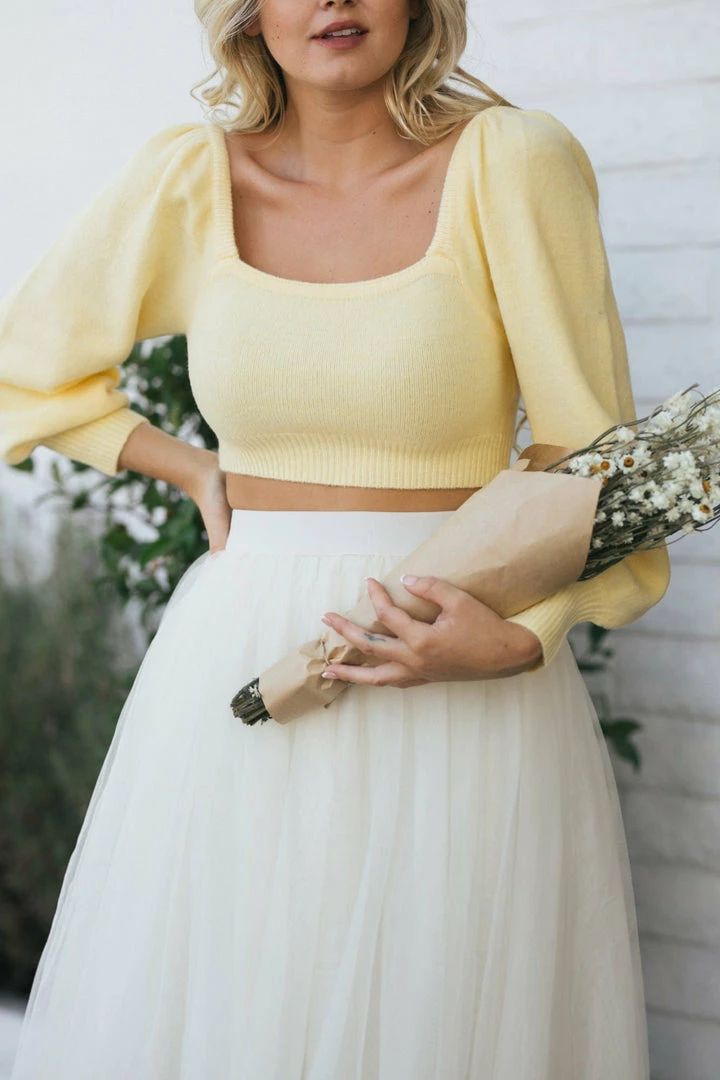 Mimosa Gloria Puff Sleeve Sweater Maternity Friendly