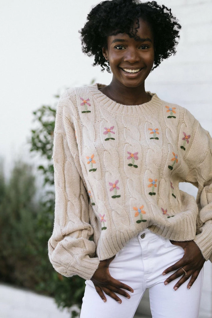 In Loom Clothing Melrose Embroidered Sweater