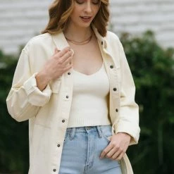 Papermoon Kacey Buttoned Shirt Jacket Clothing