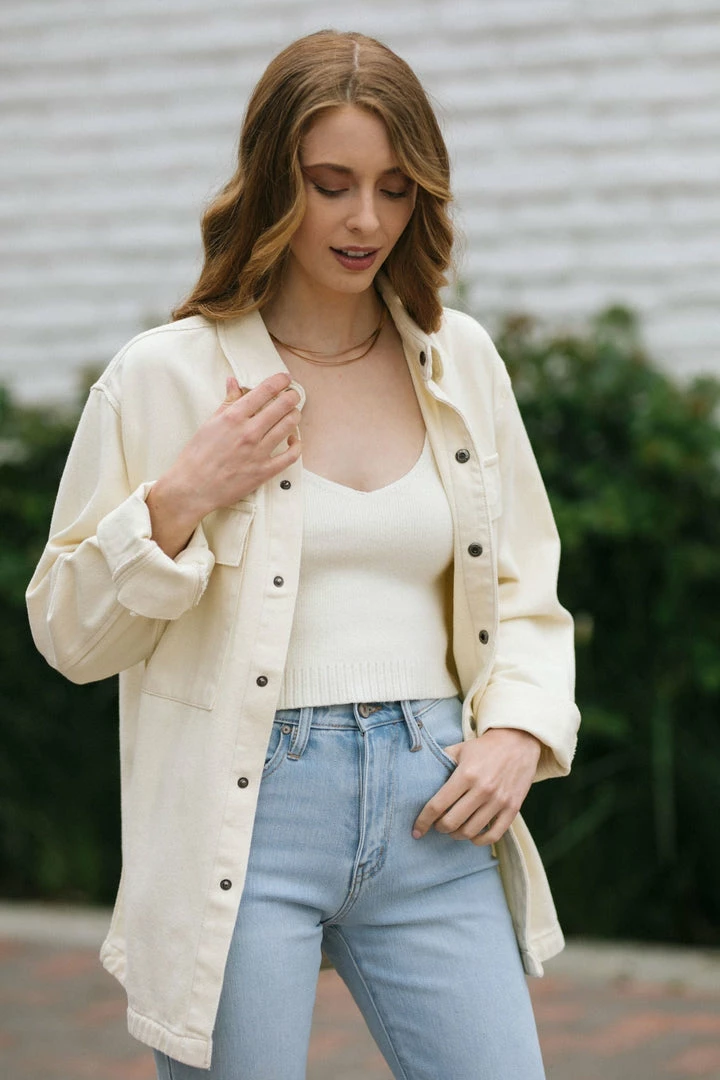 Papermoon Kacey Buttoned Shirt Jacket Clothing